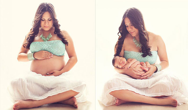 عکس قبل و بعد بارداری - مدل عکس بارداری در آتلیه