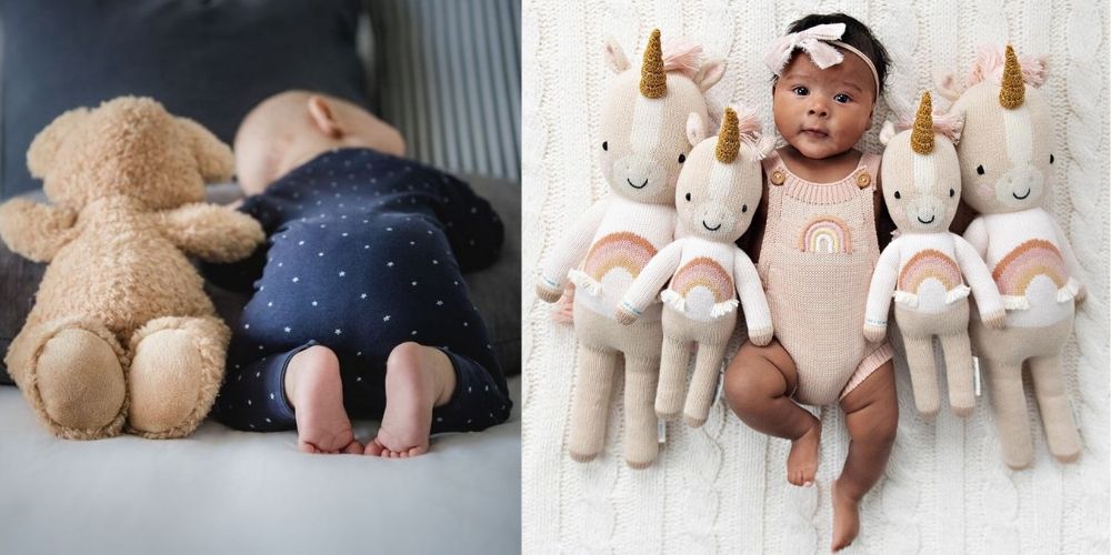 ایده عکاسی نوزاد در خانه با عروسک خلاقانه