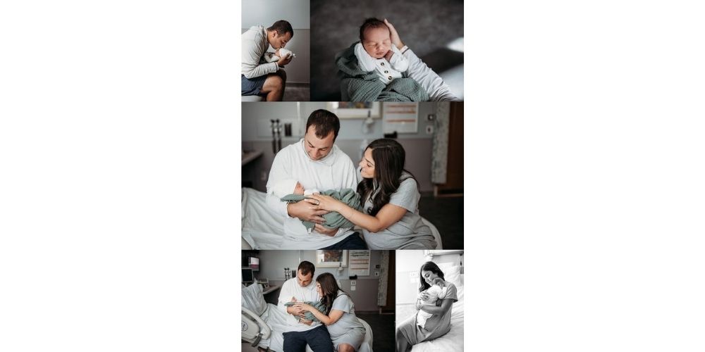 مدل عکس تولد نوزاد در بیمارستان از چند زاویه مختلف