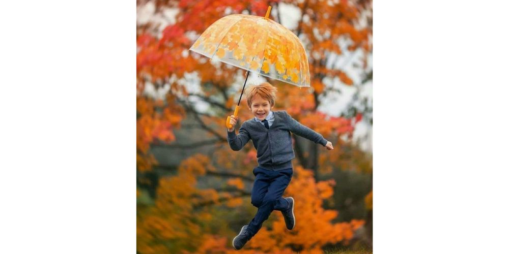 ایده عکاسی کودک پسر در پاییز