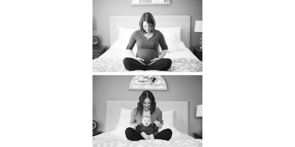 مدل ژست عکس بارداری جدید قبل و بعد بارداری
