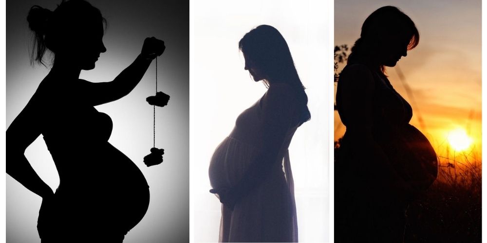 ژست عکس های بارداری ضد نور