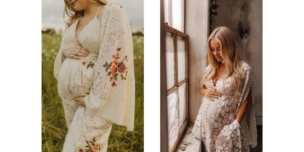 لباس برای عکس بارداری قلاب بافی