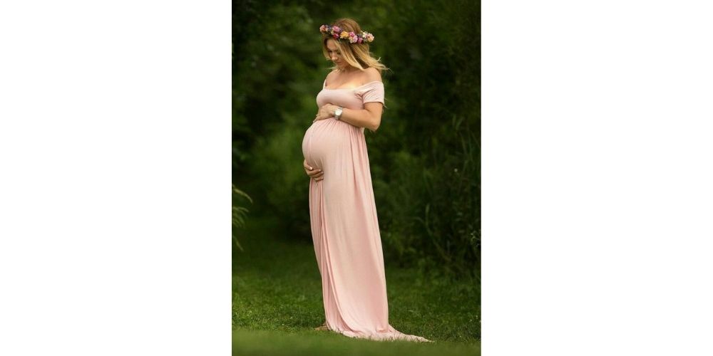 عکس زن حامله تاج گل